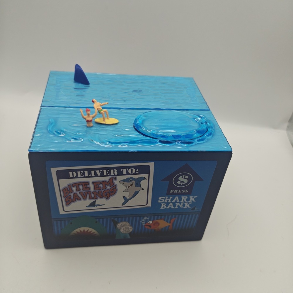 Motorized Animatronic Shark Bank Coin Grabber Working Needs Batteries C5 - Picture 6 of 7